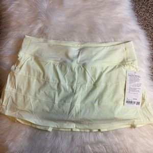 Lululemon Pace Rival Mid-Rise Skirt Elixir Yellow ELIX Women's Size 10 NWT